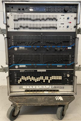 Lot 9 - STRAWBERRY STUDIOS - STRAWBERRY RENTALS COLLECTION - RACK MOUNTED EQUIPMENT IN FLIGHT CASE INC FORMULA SOUND.
