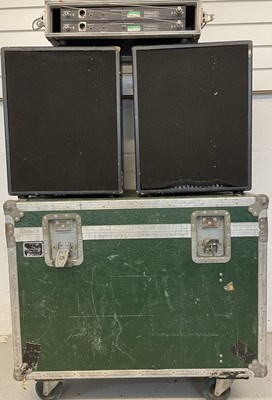 Lot 44 - STRAWBERRY STUDIOS - STRAWBERRY RENTALS COLLECTION - WEDGE MONITORS AND SHURE RECEIVERS IN FLIGHT CASE.