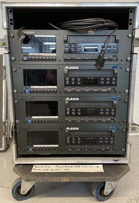 Lot 45 - STRAWBERRY STUDIOS - STRAWBERRY RENTALS COLLECTION - FLIGHT CASES WITH ALESIS 8 TRACK ADATS.