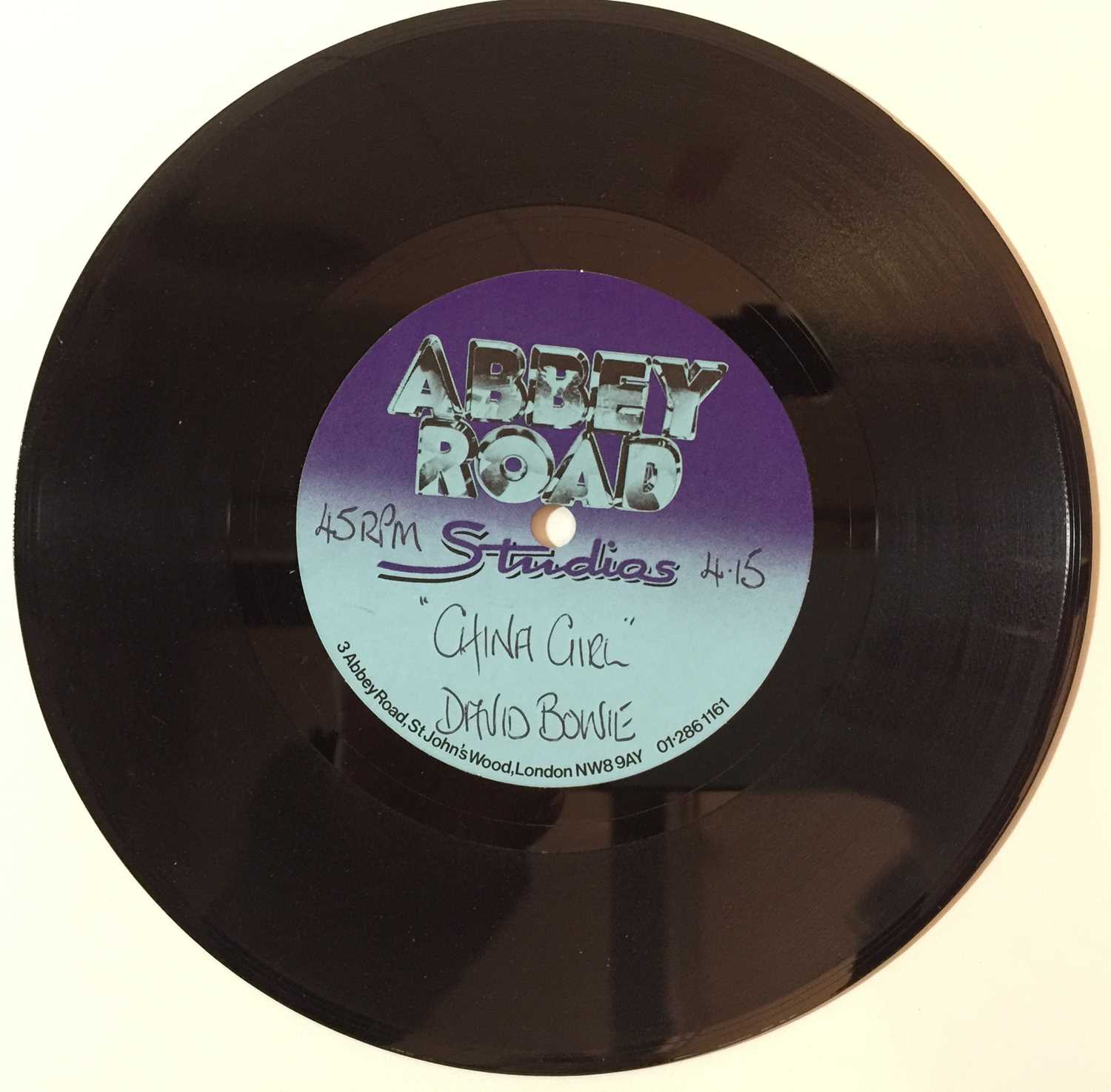 Lot 41 - David Bowie - China Girl 7" (Abbey Road Acetate)