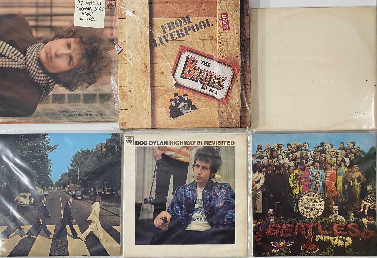 Lot 663 - THE BEATLES/ BOB DYLAN - LP PACK