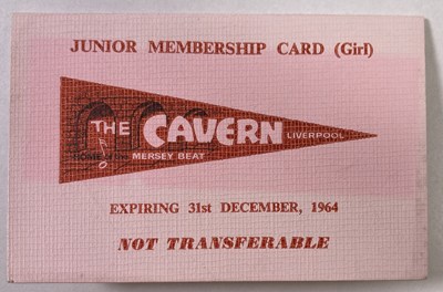 Lot 77 - THE BEATLES - CAVERN CLUB MEMBERSHIP CARD SIGNED BY SAM LEACH  / A&BC CARDS.