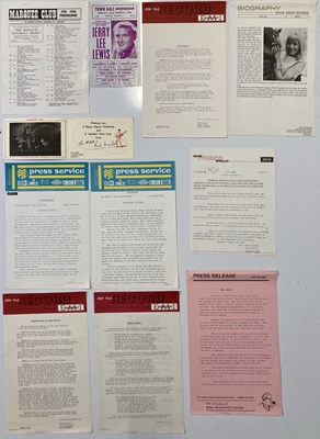 Lot 99 - 1960S EPHEMERA - CAVERN CLUB CHRISTMAS CARD / EMI PROMO SHEETS / MARQUEE CLUB FLYER WITH BOWIE MENTION.
