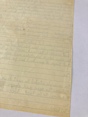 Lot 427 - DAVID BOWIE - HANDWRITTEN LYRICS FOR 'JEAN GENIE'.