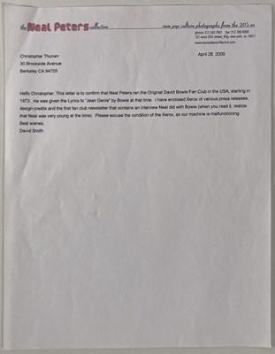 Lot 427 - DAVID BOWIE - HANDWRITTEN LYRICS FOR 'JEAN GENIE'.
