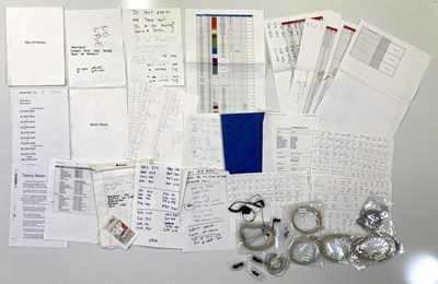 Lot 423 - KATE BUSH - TECHNICAL NOTES AND EQUIPMENT FROM 2014 PERFORMANCES.