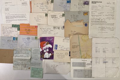 Lot 398 - MOTORHEAD INTEREST - PHIL 'PHILTHY ANIMAL' TAYLOR- PERSONAL CORRESPONDENCE AND EPHEMERA INC POLICE FINES.