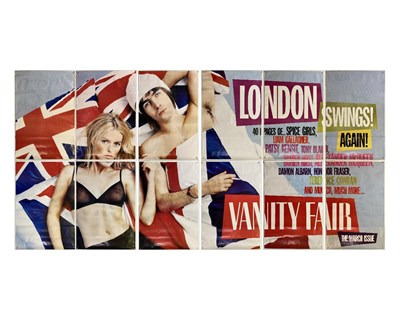 Lot 358 - OASIS - LARGE LIAM AND PATSY KENSIT BILLBOARD POSTER.