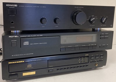 Lot 7 - TURNTABLE AND HI-FI EQUIPMENT - MARANTZ / KENWOOD / ROTEL