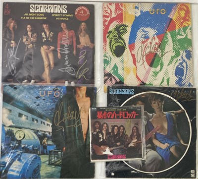 Lot 278 - SCORPIONS/UFO - SIGNED LPS.