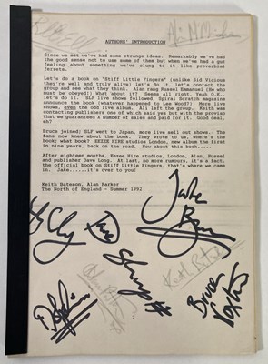 Lot 288 - STIFF LITTLE FINGERS - SIGNED PROOF COPY OF BOOK.