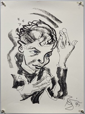 Lot 426 - DAVID BOWIE - SIGNED ISOLAR SELF PORTRAIT PRINT.