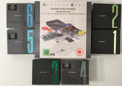 Lot 915 - DEPECHE MODE - SINGLES (CDs) BOX SETS (COMPLETE COLLECTION PLUS SOUNDS OF THE UNIVERSE SET)