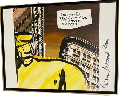 Lot 21 - HERMAN BROOD - AN ORIGINAL WORK ON CANVAS.