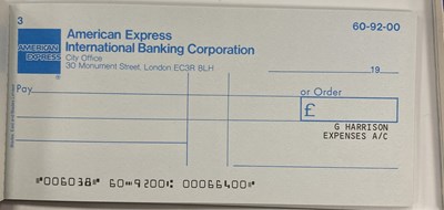 Lot 111 - George Harrison Chequebooks/Lucy Rigo Signed Cheques