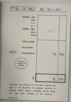 Lot 111 - George Harrison Chequebooks/Lucy Rigo Signed Cheques