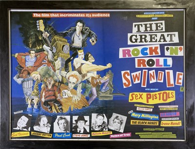 Lot 371 - THE GREAT ROCK N ROLL SWINDLE - A UK QUAD POSTER.