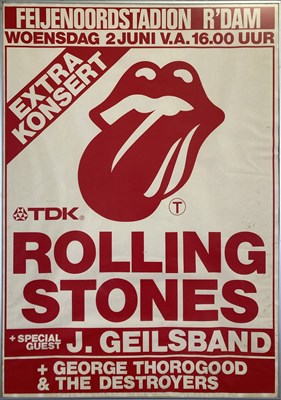Lot 369 - THE ROLLING STONES - A 1982 DUTCH CONCERT POSTER.