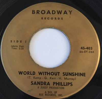 Lot 18 - SANDRA PHILLIPS - WITHOUT SUNSHINE/ OKI 7" (US SOUL - BROADWAY 45-403)