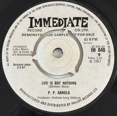 Lot 23 - P.P. ARNOLD - EVERYTHING's GONNA BE ALRIGHT/ LIFE IS NOTHING 7" (UK DEMO - IMMEDIATE IM 040)