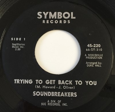 Lot 58 - SOUNDBREAKERS - TRYING TO GET BACK TO YOU 7" (US NORTHERN - SYMBOL 45-220)