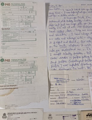 Lot 65 - GINGER / KOFI BAKER - DOCUMENTATION / LETTERS.