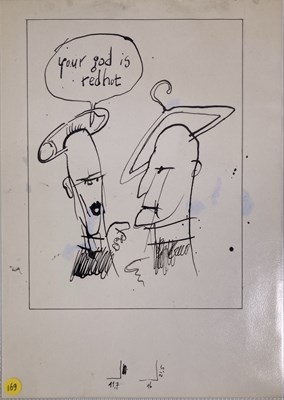 Lot 40 - HERMAN BROOD - ORIGINAL CARTOONS / DRAWINGS.