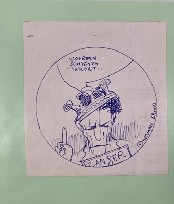 Lot 40 - HERMAN BROOD - ORIGINAL CARTOONS / DRAWINGS.