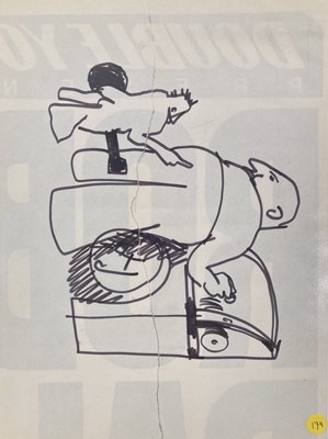 Lot 40 - HERMAN BROOD - ORIGINAL CARTOONS / DRAWINGS.