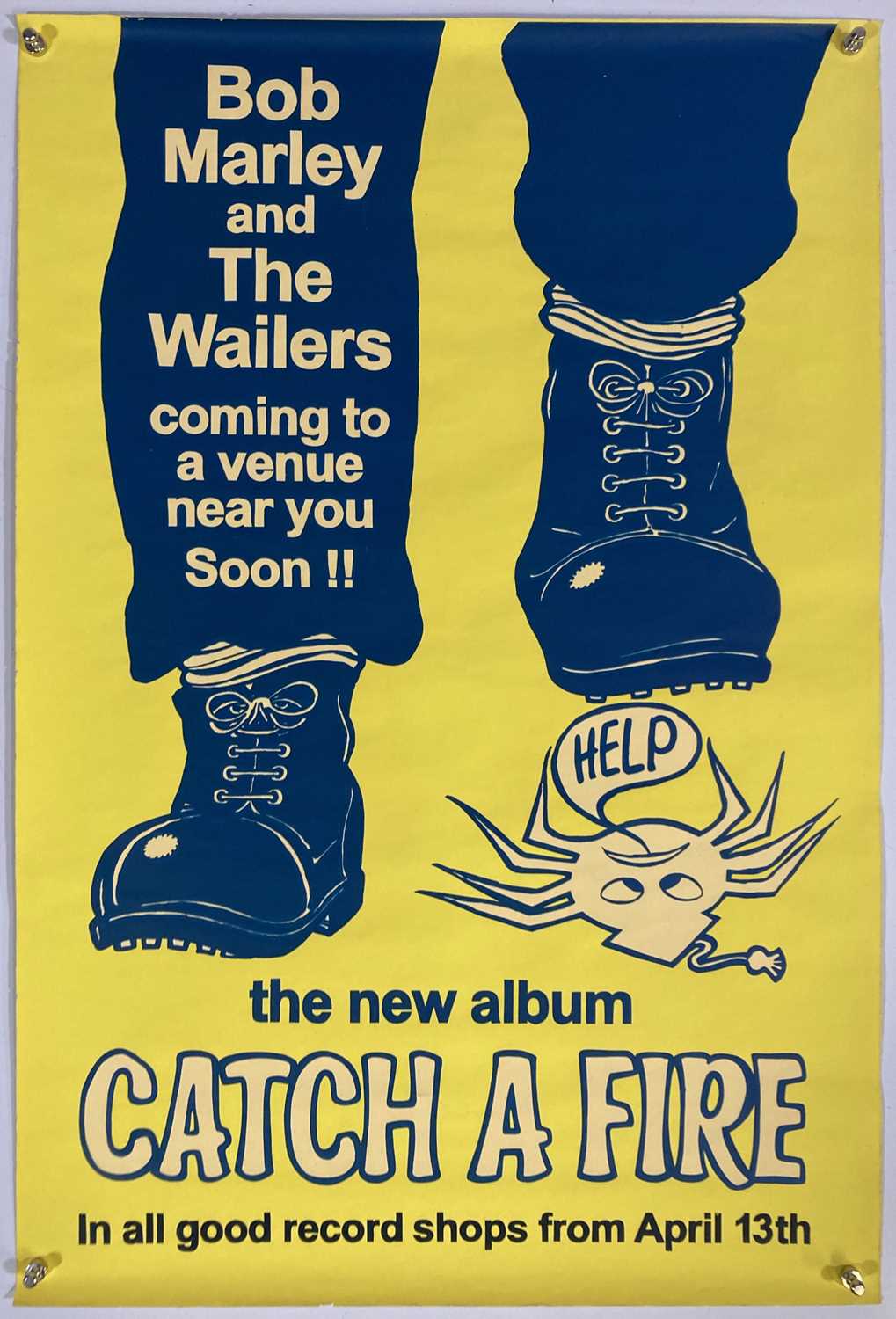Lot 512 - BOB MARLEY - A RARE 1973 TOUR PROMOTIONAL POSTER.