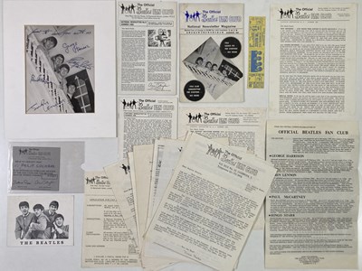 Lot 78 - THE BEATLES - OFFICIAL C 1960S FAN CLUB EPHEMERA.