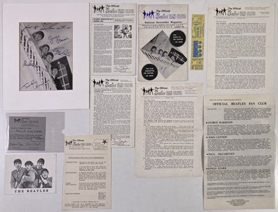 Lot 78 - THE BEATLES - OFFICIAL C 1960S FAN CLUB EPHEMERA.