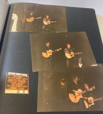 Lot 251 - DAVID BOWIE 1997 EARTHLING TOUR SCRAPBOOK WITH FAN TAKEN CONCERT PHOTOS