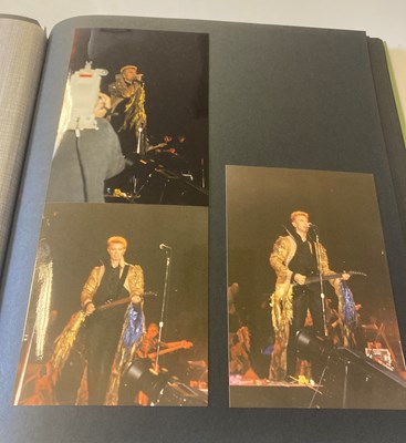 Lot 251 - DAVID BOWIE 1997 EARTHLING TOUR SCRAPBOOK WITH FAN TAKEN CONCERT PHOTOS