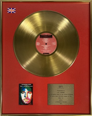 Lot 338 - 10CC - BPI AWARD PRESENTED TO LOL CREME.