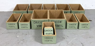 Lot 600A - 13 WOODEN RECORD DISPLAY BOXES.
