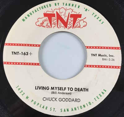 Lot 23 - CHUCK GODDARD - LIVING MYSELF TO DEATH/ A NEW HEART TO BREAK 7" (US ROCKABILLY - TNT-163)