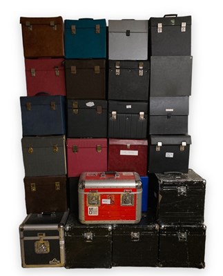 Lot 600G - 25 LP RECORD STORAGE BOXES & MORE.
