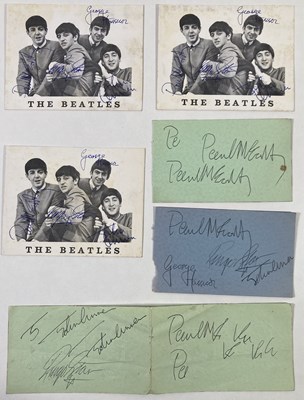 Lot 157 - THE BEATLES - COLLECTION OF AUTOGRAPH SETS BY NEIL ASPINALL - COLLECTED BACKSTAGE AT BEATLES CONCERTS.