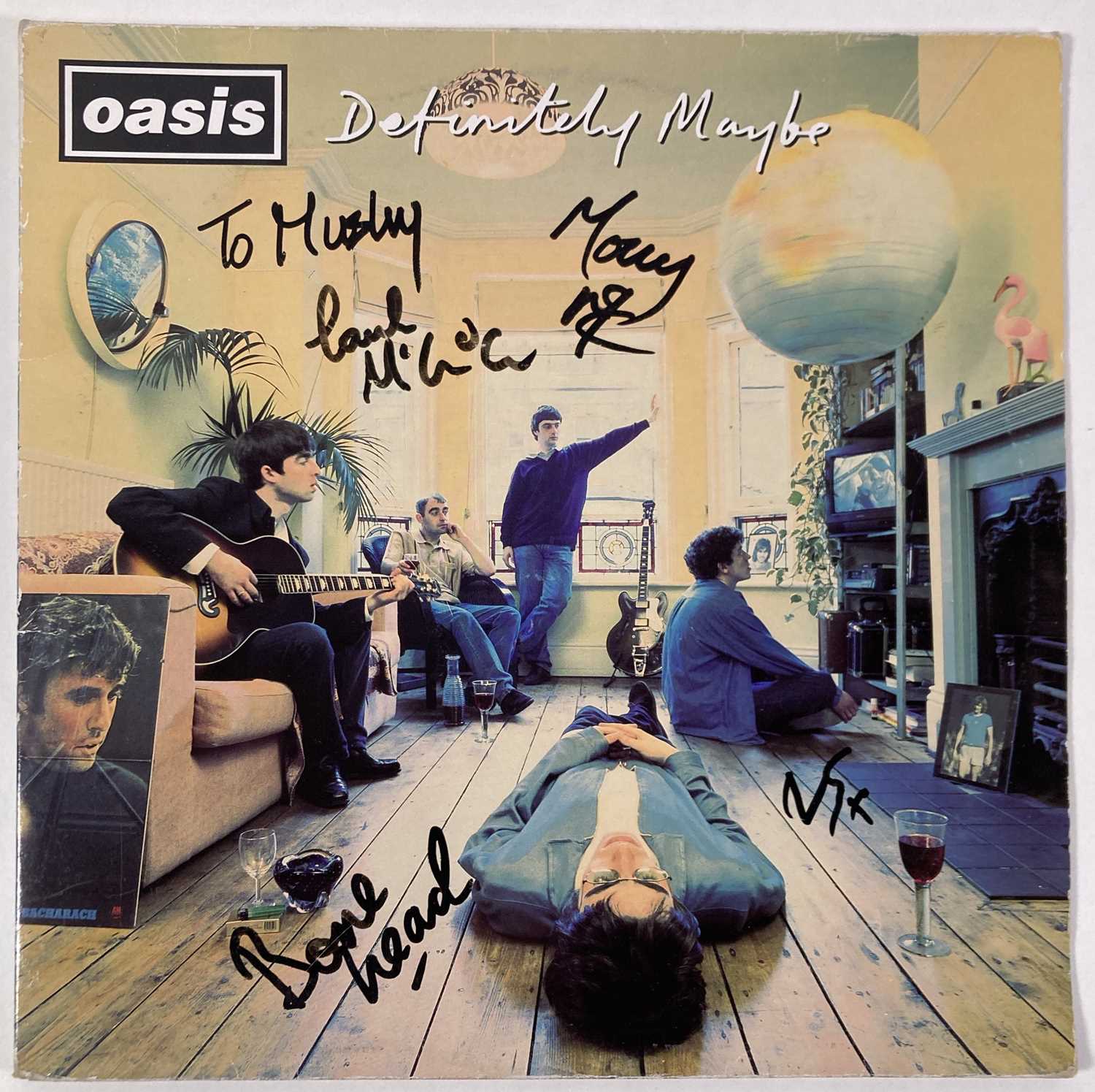 Lot 474 - OASIS - SIGNED DEFINITELY MAYBE LP.
