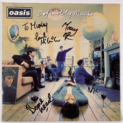 Lot 474 - OASIS - SIGNED DEFINITELY MAYBE LP.