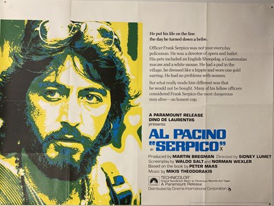 Lot 49J - SERPICO UK QUAD FILM POSTER
