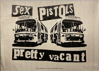 Lot 261 - SEX PISTOLS PRETTY VACANT JAMIE REID SIGNED POSTER