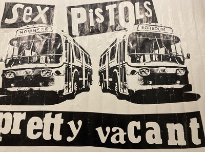 Lot 261 - SEX PISTOLS PRETTY VACANT JAMIE REID SIGNED POSTER