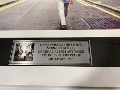 Lot 476 - OASIS WHAT'S THE STORY MORNING GLORY PROOF ARTWORK SIGNED BY BRIAN CANNON.