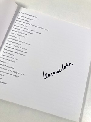 Lot 280 - LEONARD COHEN - A SIGNED 2007 EXHIBITION CATALOGUE.