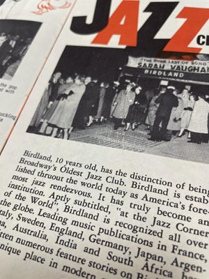 Lot 125 - JAZZ EPHEMERA - HANDBILLS INC 1955 BIRDLAND BOOKLET.