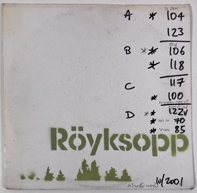 Lot 518 - BANKSY - ORIGINAL STENCILLED SLEEVE COPY OF ROYKSOPP - MELODY AM.