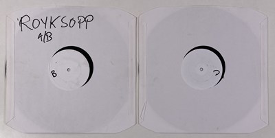 Lot 518 - BANKSY - ORIGINAL STENCILLED SLEEVE COPY OF ROYKSOPP - MELODY AM.