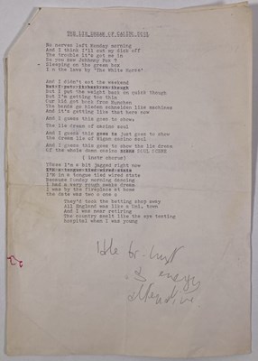 Lot 446 - MARK E. SMITH / THE FALL - LYRICS FOR THE LIE DREAM OF CASINO SOUL.